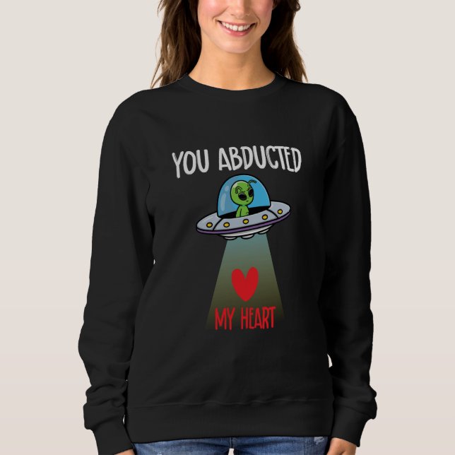 You Abducted My Heart Valentine's Day Alien T Shirt (Framsida)