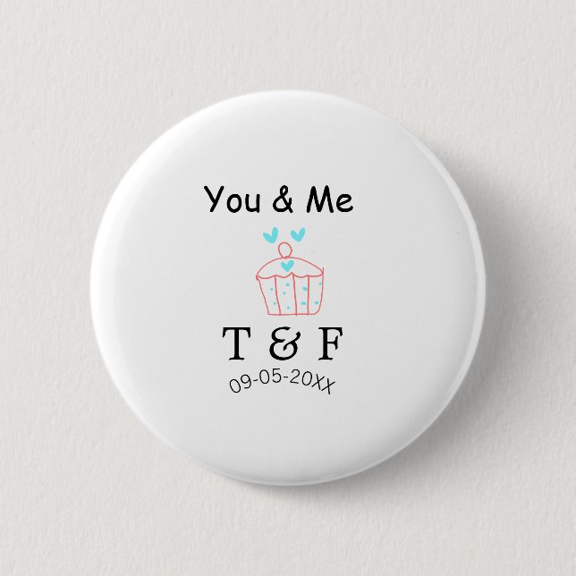 You and me love cup cake red valentine's day name  knapp (Framsida)