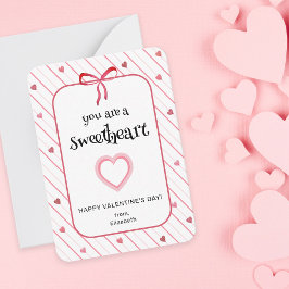 You Are A Sweetheart Classroom Valentine Anteckningskort