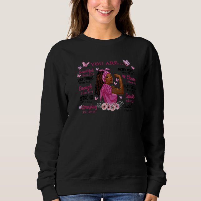 You Are African American Black Women Messy Bun Str T Shirt (Framsida)