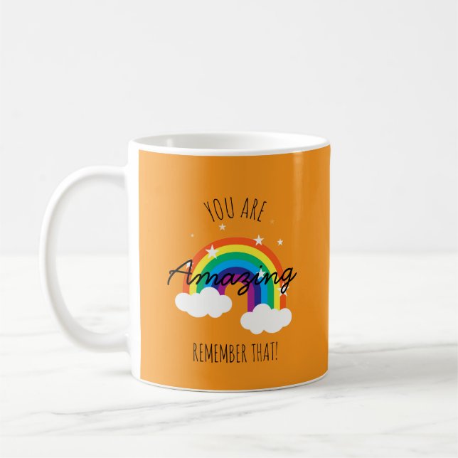 You Are Amazing - Orange Kaffemugg (Vänster)