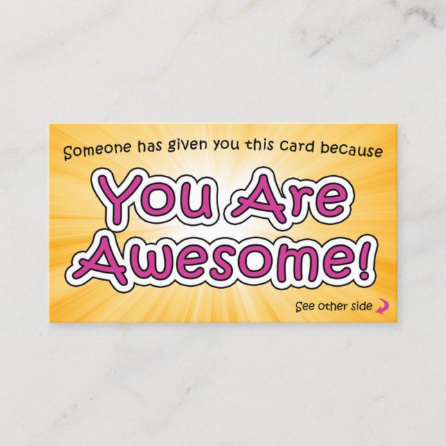 You Are Awesome Cards - Tacksamhetskort (Framsida)