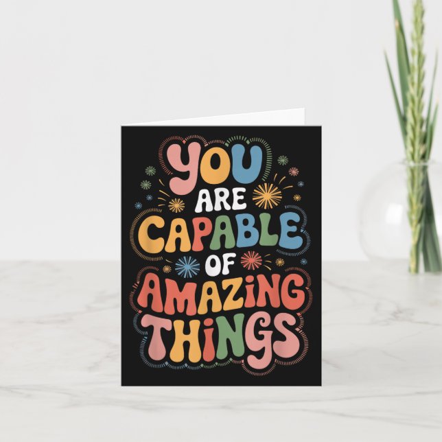 You Are Capable Of Amazing Things  Kort (Framsida)