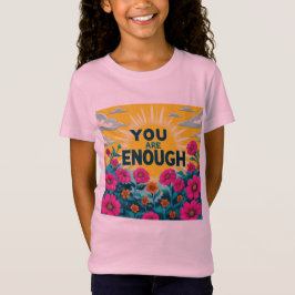 You Are Enough – Kids' Positive Message Graphic Te T Shirt