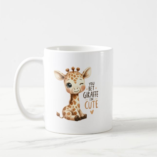 You Are Giraffe Cute Sweet Art Kaffemugg (Vänster)