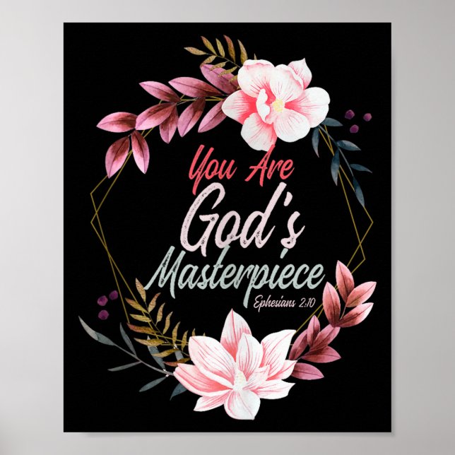You Are Gods Masterpiece Ephesians 2_10 Prayer Bib Poster (Framsidan)