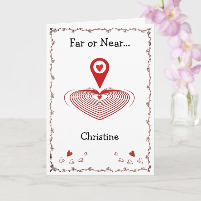 You Are Here Folded Greeting Card Kort (Orkide)