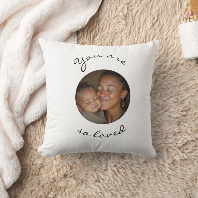 You Are Loved Personalized Photo Throw Pillow Kudde (Filt)