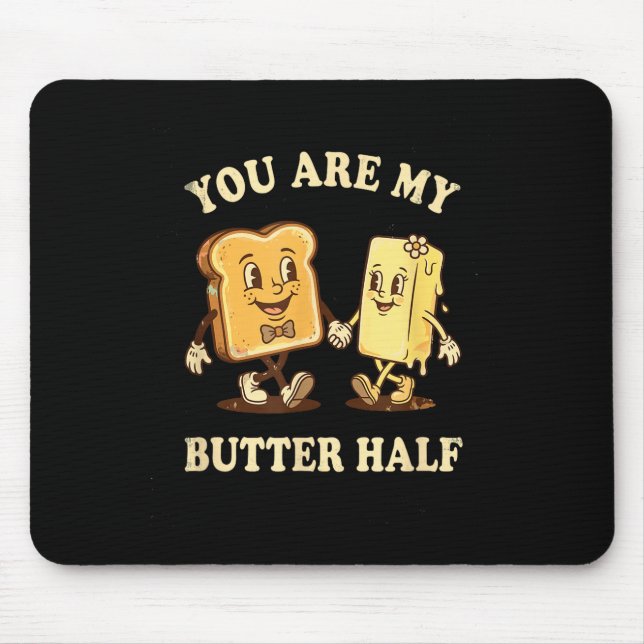 You Are My Butter Half Retro Toast Bread Couple Va Musmatta (Framsidan)