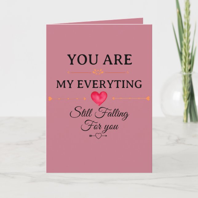 You Are My Everything – Romantic Love Quote Wall  Kort (Framsida)