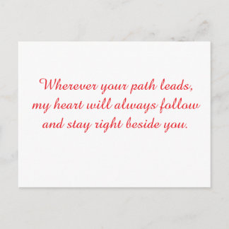 You are my greatest adventure. Keep shining bright Vykort