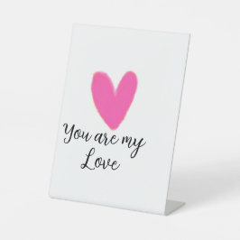 you are my love pink red heart watercolor kidretro