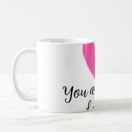 you are my love pink red heart watercolor kidretro kaffemugg