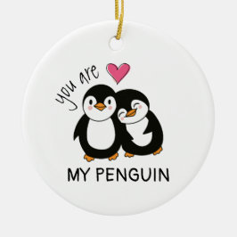 You Are My Penguin Julgransprydnad Keramik