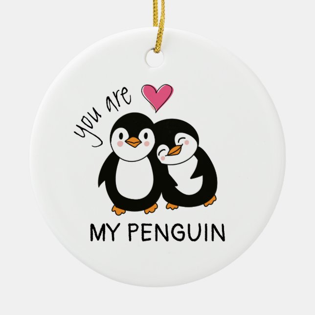You Are My Penguin Julgransprydnad Keramik (Framsidan)
