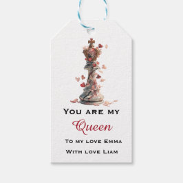 You Are My Queen Chess Valentine's Day Presentetikett