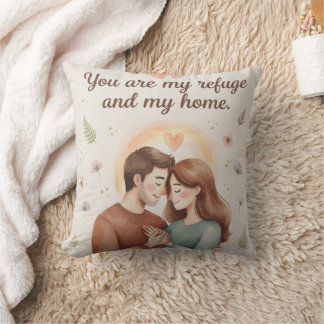 You Are My Refuge And My Home Throw Pillow | Roman Kudde