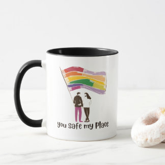 You Are My Safe Place – LGBTQ Pride Love Sticker Mugg