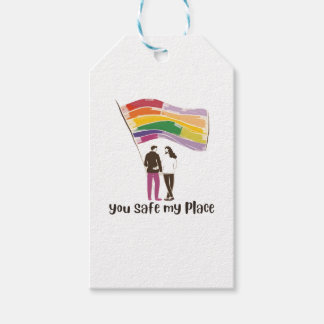 You Are My Safe Place – LGBTQ Pride Love Sticker Presentetikett
