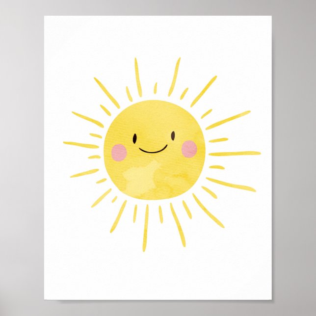 You Are My Sunshine Förlossningspresent Barnrumstr Poster (Framsidan)