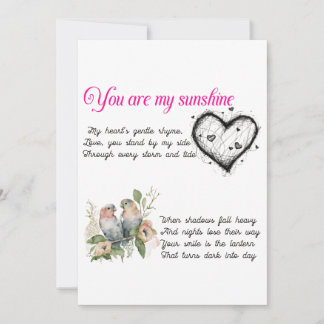 You are my Sunshine greetings card  Julkort