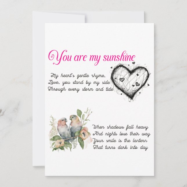 You are my Sunshine greetings card  Julkort (Framsida)