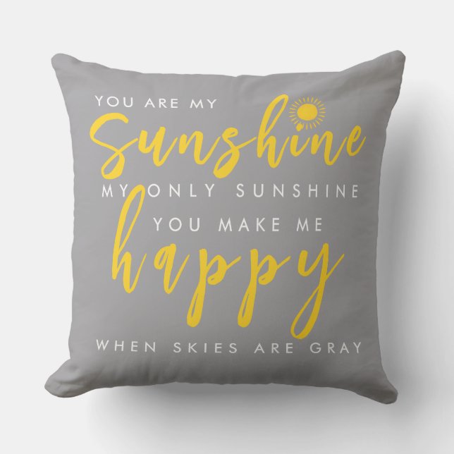 You Are My Sunshine Mom Throw Pillow Kudde (Framsida)
