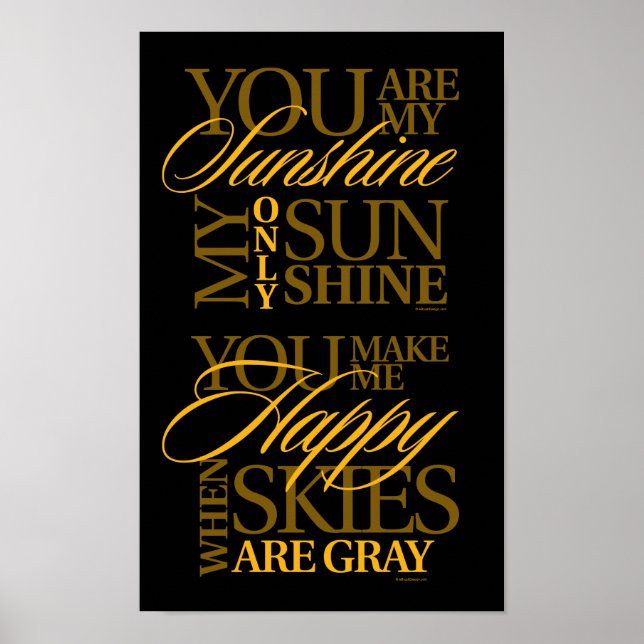 You Are My Sunshine Poster (Framsidan)