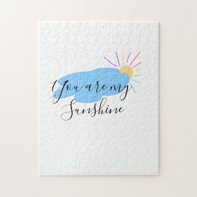 you are my sunshine yellow orange sun rays clouds pussel (Vertikal)