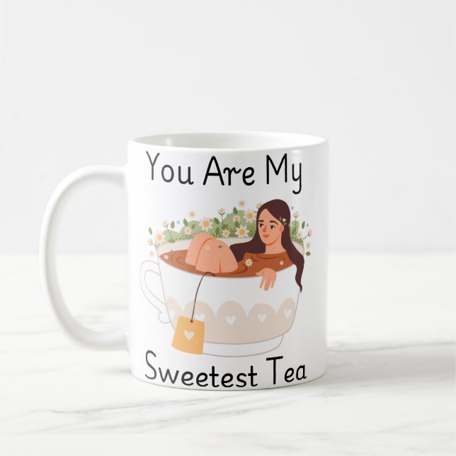 You Are My Sweetest Tea Cute Aesthetic Classic Mug Kaffemugg (Vänster)