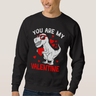 You Are My Valentine Dinosaur Rex Retro Valentine' Lång Ärmad Tröja