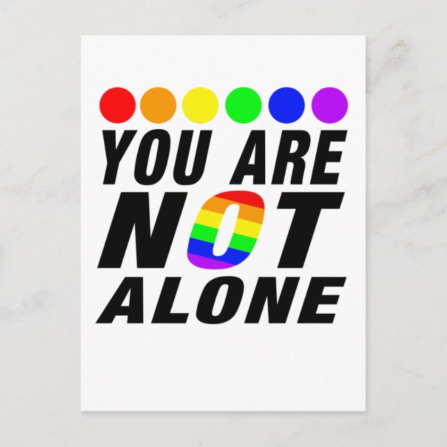 You are Not alone | LGBTQ+ Pride Postkarte Vykort (Framsida)