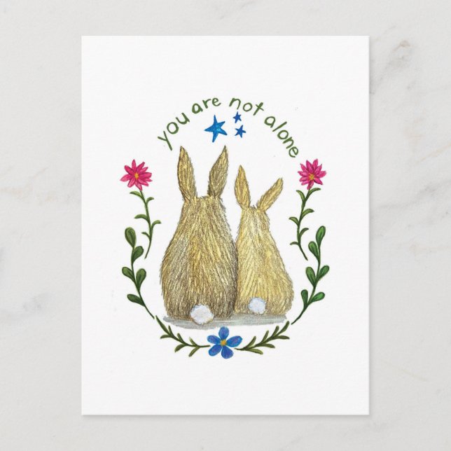 You Are Not Alone Postcard Helg Vykort (Framsida)