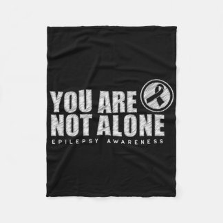 You Are Not Alone Wear Purple Day Epilepsy Awarene Fleecefilt