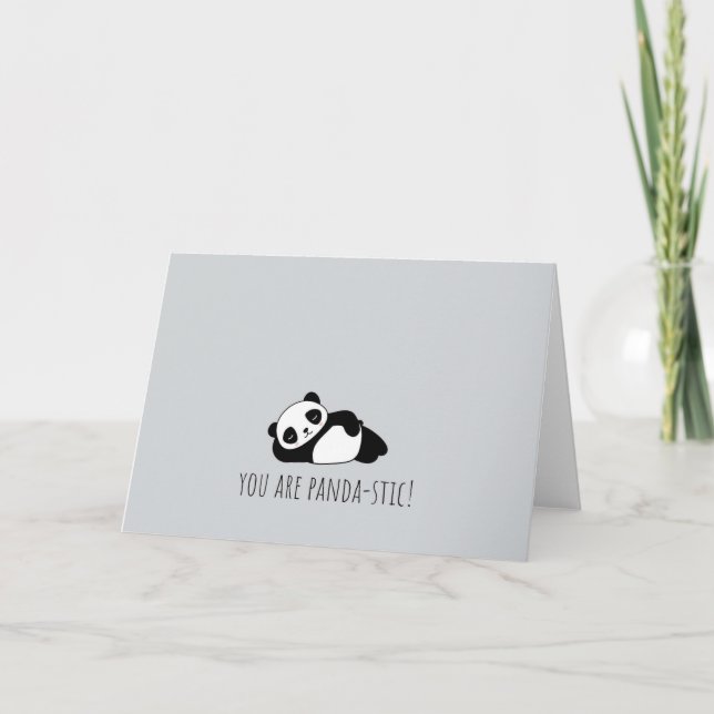 You are pandastic! Anniversary & Valentines card Kort (Framsida)