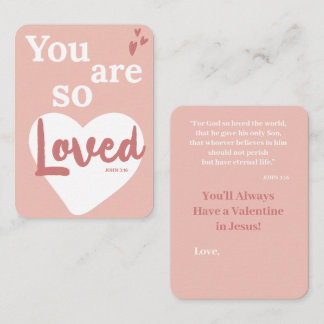 You Are So Loved Christian Valentine's Day Card Tilläggskort