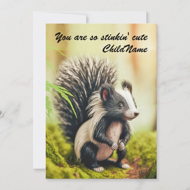 You are so stinkin' cute - cute skunk image julkort (Framsida)