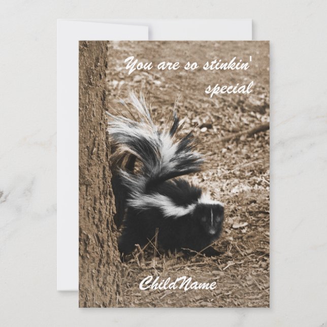 You are so stinkin' special - little skunk photo julkort (Framsida)
