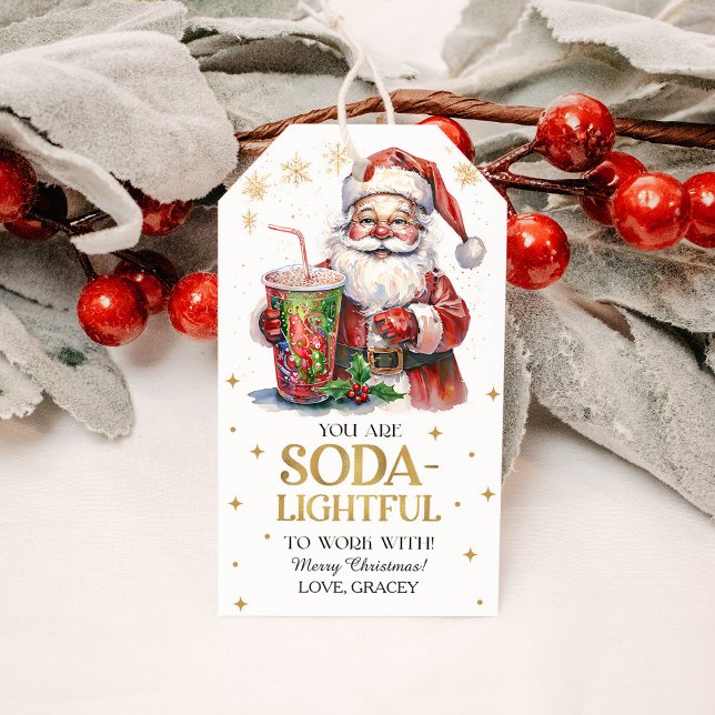 You are Soda-lightful to Work With Christmas Presentetikett (Skapare uppladdad)