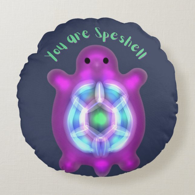 You Are Speshell Turtle Personalized Gift Rund Kudde (Framsidan)