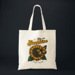 You Are Sunshine - Sunflower & Butterfly  Tygkasse<br><div class="desc">A vibrant and inspiring graphic featuring a sunflower and butterfly with the uplifting message "You are Sunshine" and "Good Things" at the bottom,  perfect for motivational apparel.</div>