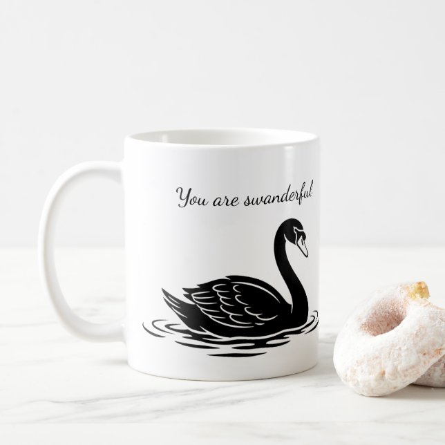 You are swanderful black swan Funny Goth Gift Kaffemugg (Med munk)