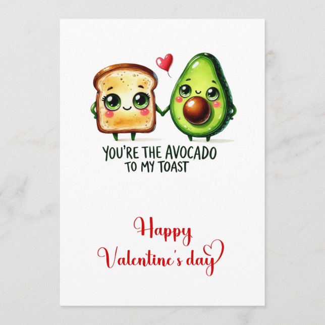 You are the avocado to my toast funny fruits julkort (Framsida)