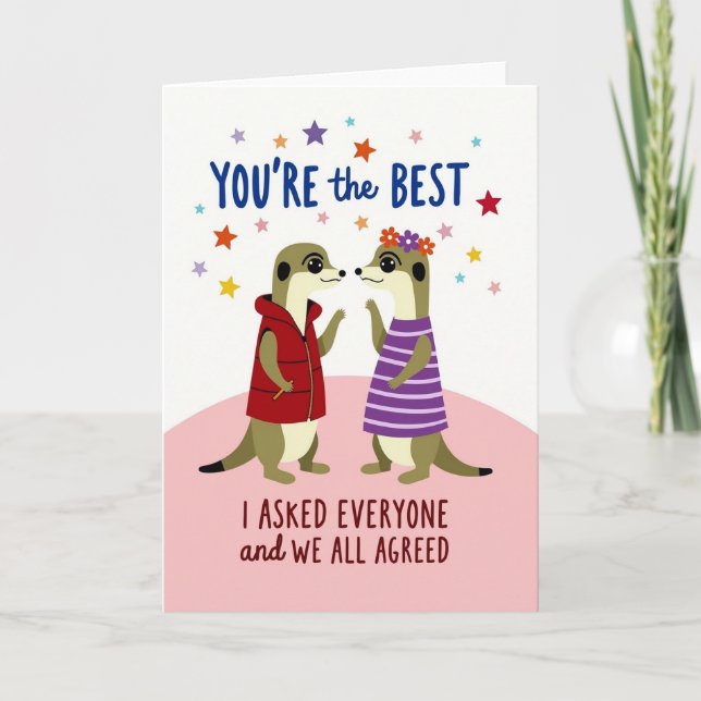 You Are The Best Appreciation Card Kort (Framsida)