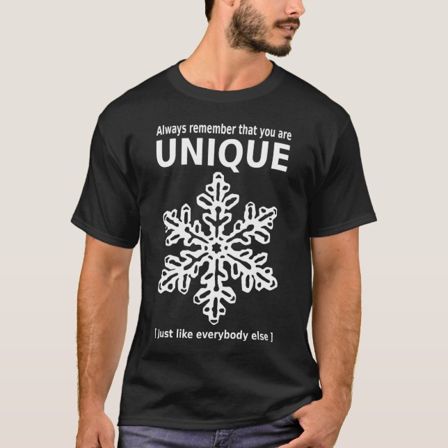You are unique tee shirt (Framsida)