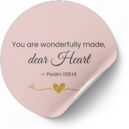 You Are Wonderfully Made Christian Sticker Runt Klistermärke