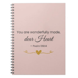 You Are Wonderfully Made – Psalm 139:14 Notebook Anteckningsbok