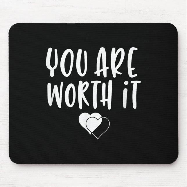 You Are Worth It Cute Motivational Women Hearts De Musmatta (Framsidan)