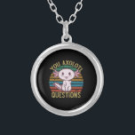 You Axolotl Questions Retro 90s Funny Axolotl Silverpläterat Halsband<br><div class="desc">Funny Axolotl T-shirt,  Cute Axolotl T-shirt, Vintage Sunset with Axolotl,  You Axolotl Questions T-Shirt</div>