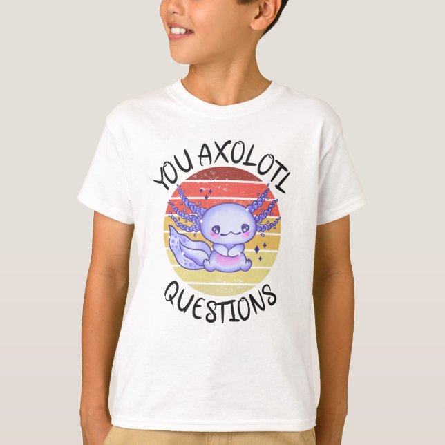 You axolotl questions t shirt (Framsida)